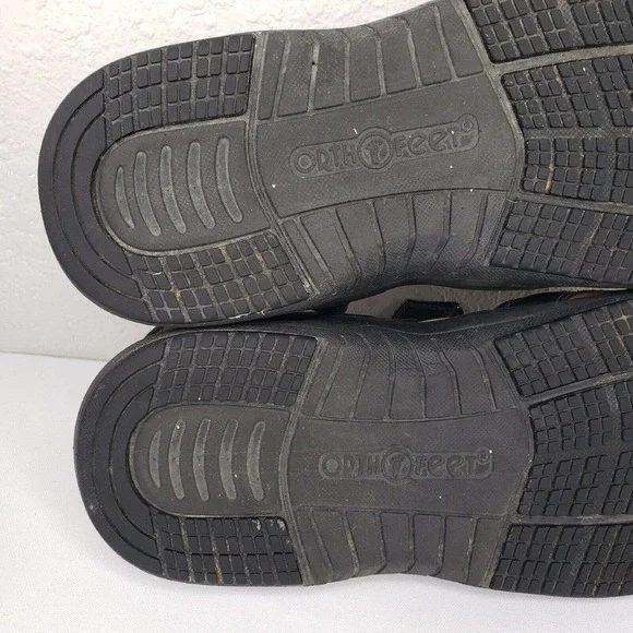 Orthofeet Black Cambria Diabetic Sandals Mens Comfort Shoes Walking - Picture 11 of 13